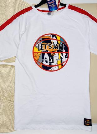 Футболка белого цвета с принтом для мальчишки/10 см/ бренд: ovs