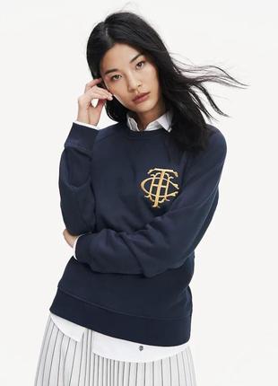 Свитшот Tommy hilfiger, оверсайз свитшот tommy hilfiger, легкий свитшот tommy hilfiger