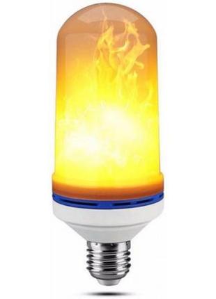 Лампа led flame bulb а+ с эффектом пламени огня, e27 весенняя распродажа!