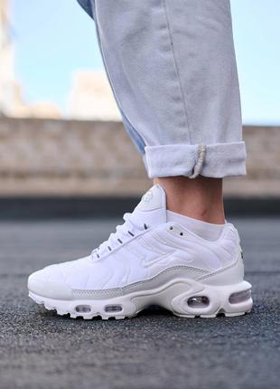 Кроссовки nike air max tn full white1 фото