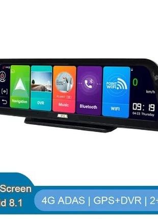 Dvr e98 видеорегистратор на торпеду - 2 камеры / gps  / 10" ips экран / 4ядра / 32gb / 2gb ram / android /4g