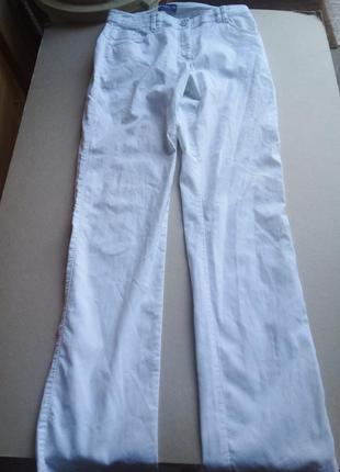 Белые прямые брюки2 фото