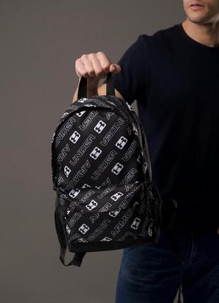 Чоловічий рюкзак спортивний молодіжний місткий водонепроникний для хлопця міський чорний under armour6 фото