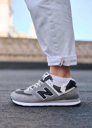 Кросівки new balance 574 grey white black