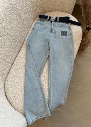 Брендовые прямые джинсы в стиле loewe