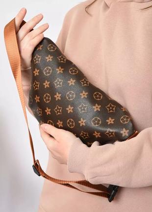 Женская сумка louis vuitton. стильная поясная сумка. брендовая сумка бананка.4 фото
