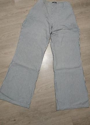 Лляні брюки штани льон широкі палацо
