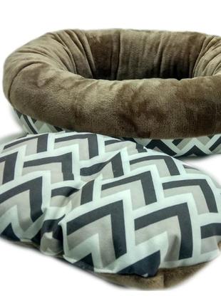 Лежак для тварин ложе коричневий №2-50х65х23