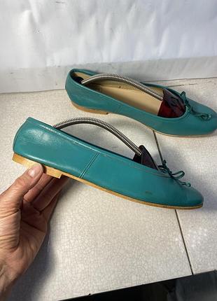 Suola tuni miss magli кожаные винтажные балетки 40 р 25,5 см италия