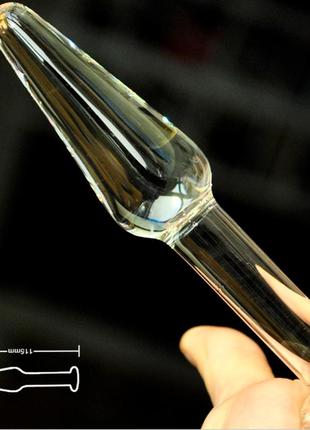 Анальная пробка стекло маленькая удлиненная