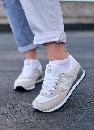 Кросівки new balance 574 light beige