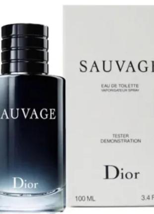 Парфюмированная вода мужская dior sauvage, тестер 100 мл.