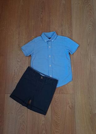 Летний нарядный набор для мальчика/рубашка с коротким рукавом для мальчика/летние шорты6 фото