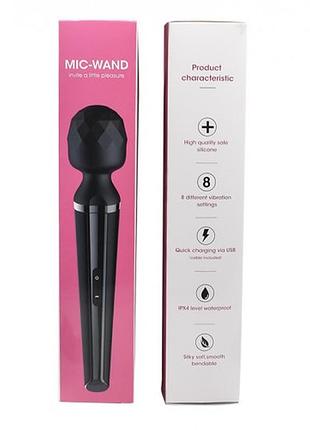 Вибромассажер mic-wand usb large супер шоп 10