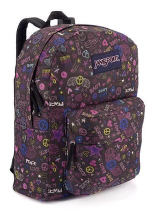 Женский молодежный рюкзак jansport текстиль 45х32х15 см