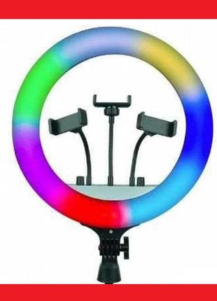 Кільцева led-лампа rgb mj36 36 см 3 кріп.тел usb