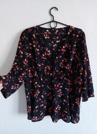 Шифонова блуза у квітковий принт
