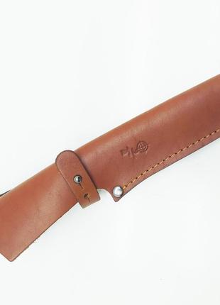 Чехол для ножа №6 кожаный рыжий 15/3,5 см