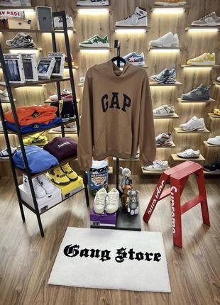 Худі gap yeezy logo light brown1 фото