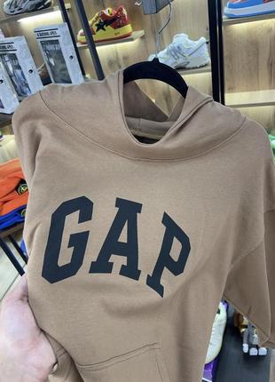 Худі gap yeezy logo light brown4 фото