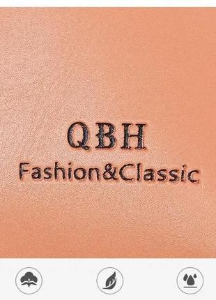 Жіноча сумка qbh крос-боді шкіряна чорна6 фото