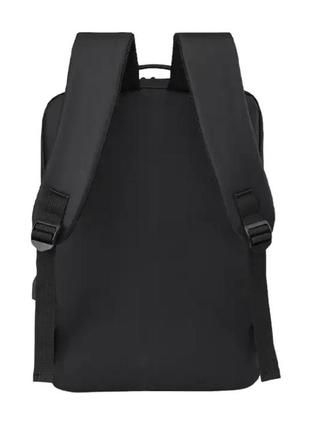 Мужской рюкзак плотный вместительный повседневный для ноутбука городской молодежный черный usb geerdun6 фото