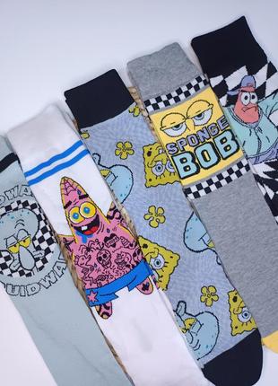 Шкарпетки sponge bob square pants набором 5 пар