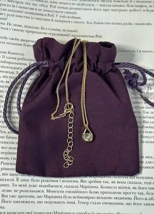 Деликатное колье с кристалом swarovski