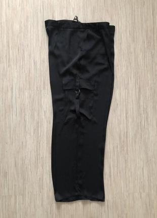 Комфортные широкие черные брюки карго от primark, размер 20/48, укр 56-58-603 фото