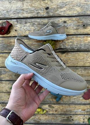Мужские летние кроссовки сетка scechers slip-ins