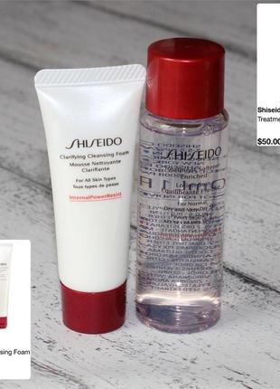 Shiseido  набір для очищення пінка та лосьйон1 фото