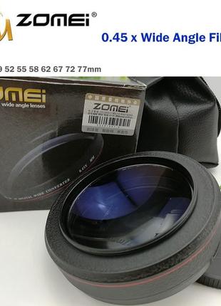 Широкоугольная насадка - оптический конвертер, "wide-angle" - zomei - 52 мм - 0.45x