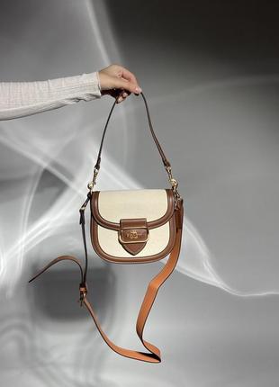 Женская сумка в стиле coach morgan saddle bag premium.10 фото