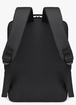 Мужской рюкзак повседневный для ноутбука geerdun городской непромокаемый нейлоновый черный usb порт6 фото