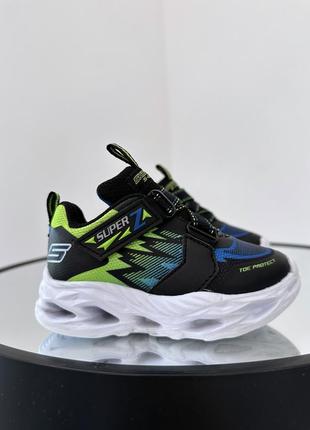 Мигающие кроссовки на липучках skechers