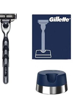 Бритвенный станок gillette mach3 1 картридж (без упаковки) + оригинальная подставка 012431