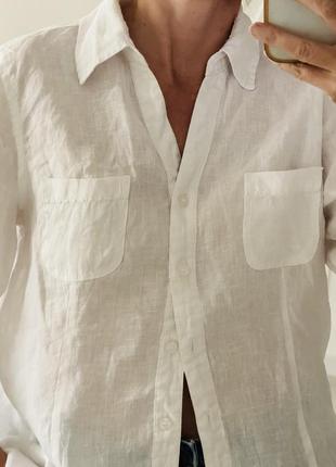 Блуза сорочка рубашка zara льон лляна maddison2 фото