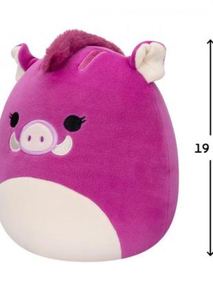 Мягкая игрушка squishmallows – кабанчик дженна (19 cm) sqcr041272 фото