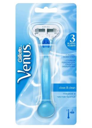 Женский бритвенный станок gillette venus с 1 сменной кассетой 019991