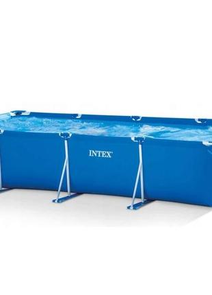 Бассейн каркасный прямоугольный "rectangular frame pool" 450х220х84 см, intex (28273)