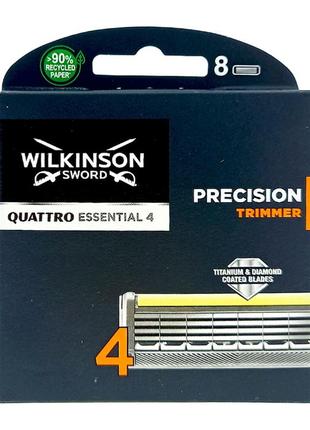 Сменные кассеты wilkinson sword quattro essential precision trimmer 8 шт w00313