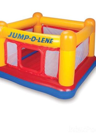 Надувной батут-игровой центр "jump-o-lene" 174х174х112 см, intex (48260)