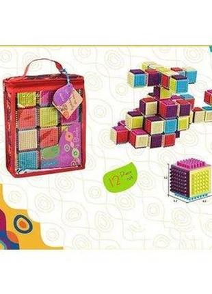 Детский конструктор кубики для малышей в сумке, 12 деталей (9928e)