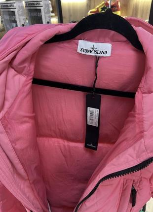 Пуховик stone island garment dyed crinkle pink5 фото