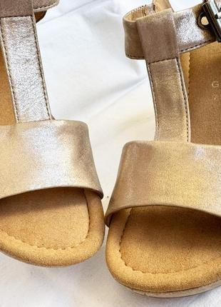613 босоножки золотистые gabor comfort 40,5-41 р.4 фото