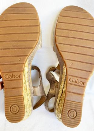 613 босоножки золотистые gabor comfort 40,5-41 р.9 фото
