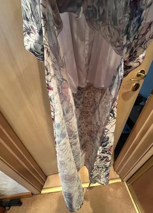 Платье в цветы платье миди h&m3 фото