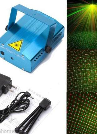 Розпродаж!!! лазерний міні-проектор для свят laser lighting xx-027 (точки) червоне світло весенняя распродажа!