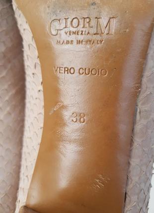 Итальянские кожаные туфли под кожу рептилии giorm7 фото
