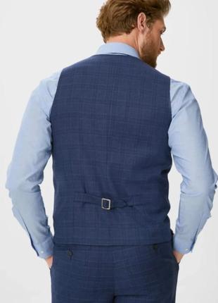 Брендовая стильная мужская жилетка c&a regular fit stretch этикетка